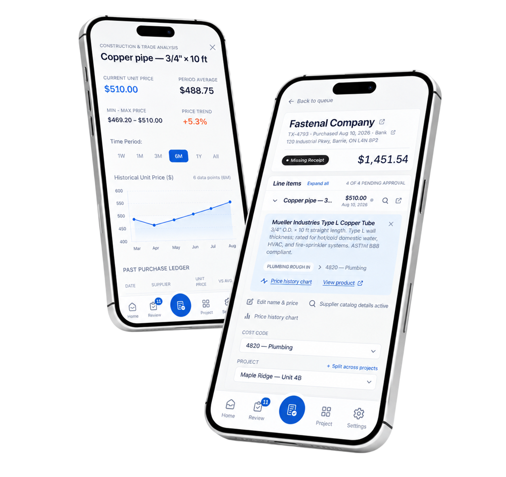 RavenTrack construction financial intelligence mobile application