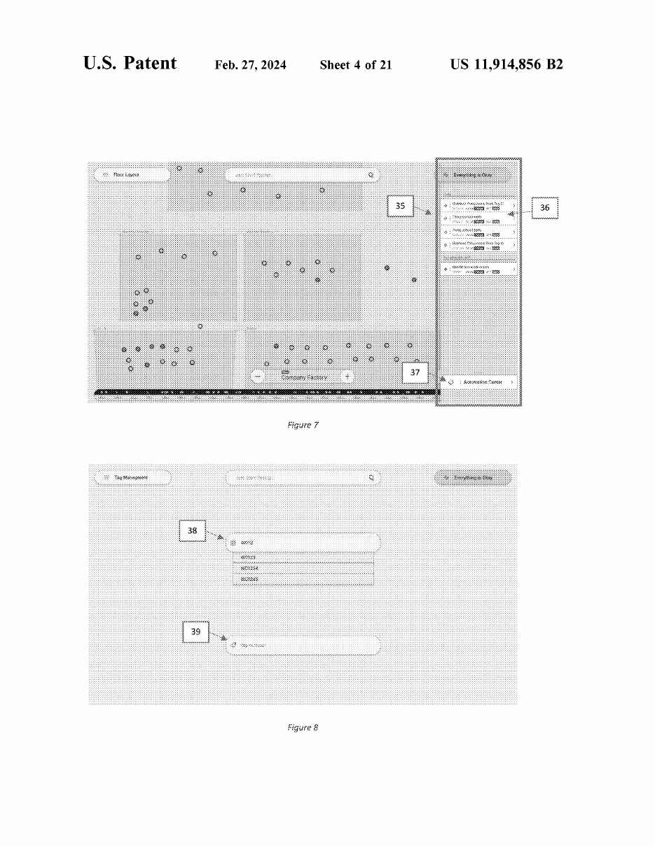 FIG. 5, Thing panel for tagged objects and sensor information.